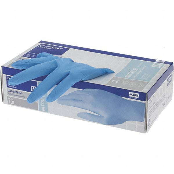 Blue Nitrile Gloves - North LA049PF/M