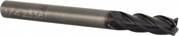 1/4" 4-Flute Solid Carbide Corner Radius End Mill, TiAlN - OSG HP434-2503