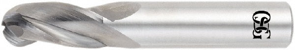 1/2in" 3-Flute Solid Carbide Ball End Mill, TiAlN - OSG 403-5000-BN11