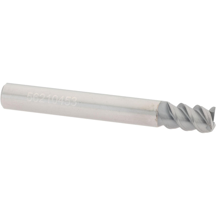 1/4" 3-Flute Solid Carbide Square End Mill, TiCN - Accupro 2500397