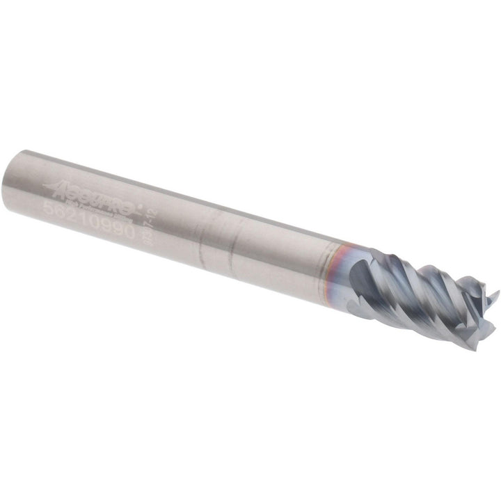 1/4" 5-Flute Solid Carbide Square End Mill, TiCN - Accupro 2500067