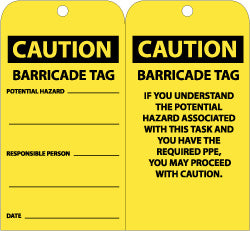 BARRICADE TAG IF YOU UNDERSTAND THE POTENTIAL HAZARD ASSOCIA Tag - AccuformNMC RPT166