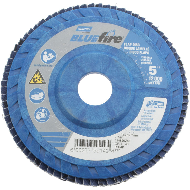 5" 40-Grit Zirconia Alumina Disc - Norton 66623399149