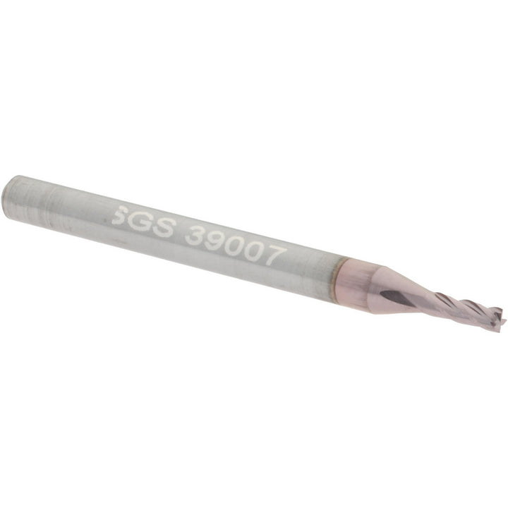 1/16" 4-Flute Solid Carbide Square End Mill, TiCN - SGS 39007