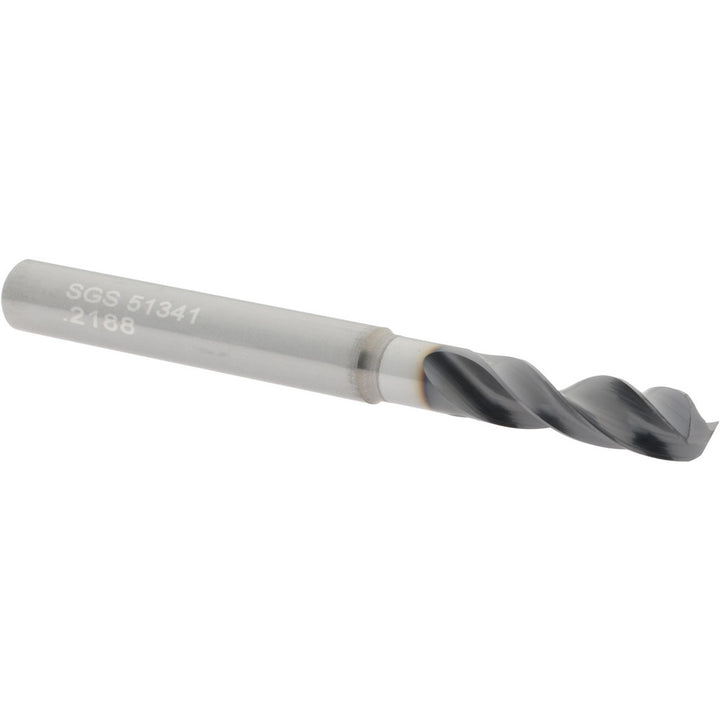 7/32" Solid Carbide Screw Machine Drill Bit, AlTiN, 145° point - SGS 51341