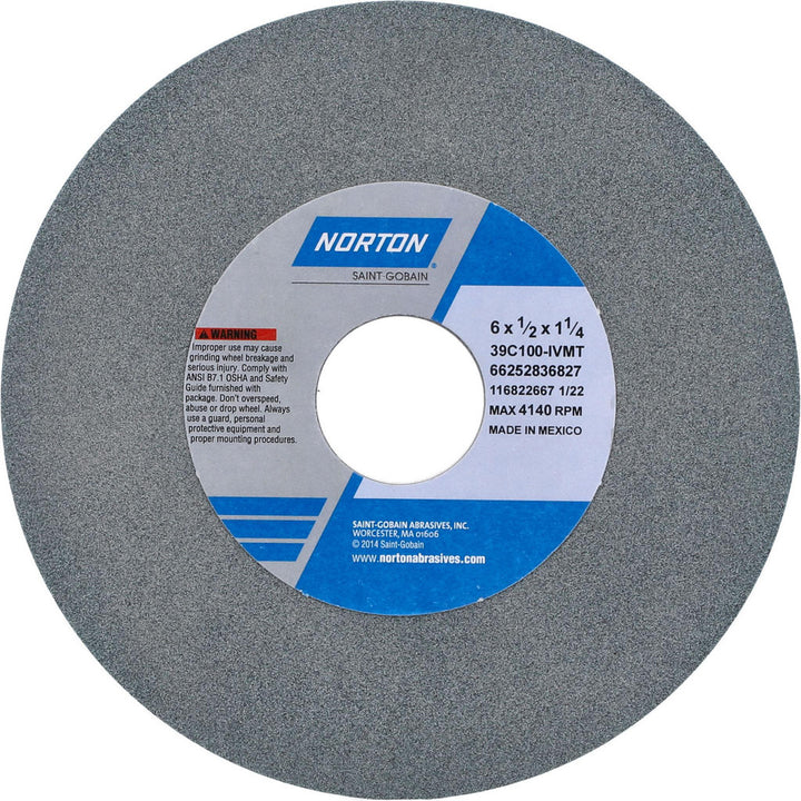 6 x 1/2" 100-Grit Silicon Carbide Grinding & Cutoff Wheel - Norton 66252836827