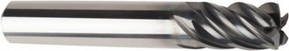 5-Flute Solid Carbide Corner Radius End Mill, AlCrN - American Tool Service 520-2500-020