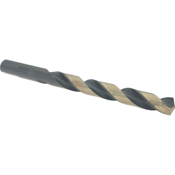 1/2" High Speed Steel Drill Bit, Gold; Oxide, 135° point - Cle-Line C18028
