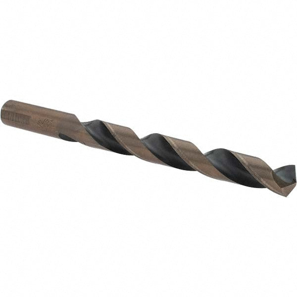 1/2" High Speed Steel Drill Bit, Gold; Oxide, 135° point - Cle-Force C69367