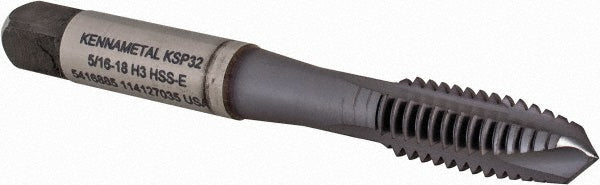 5/16-18 UNC HSS-E Spiral Point Tap, TiCN - Kennametal 5416885