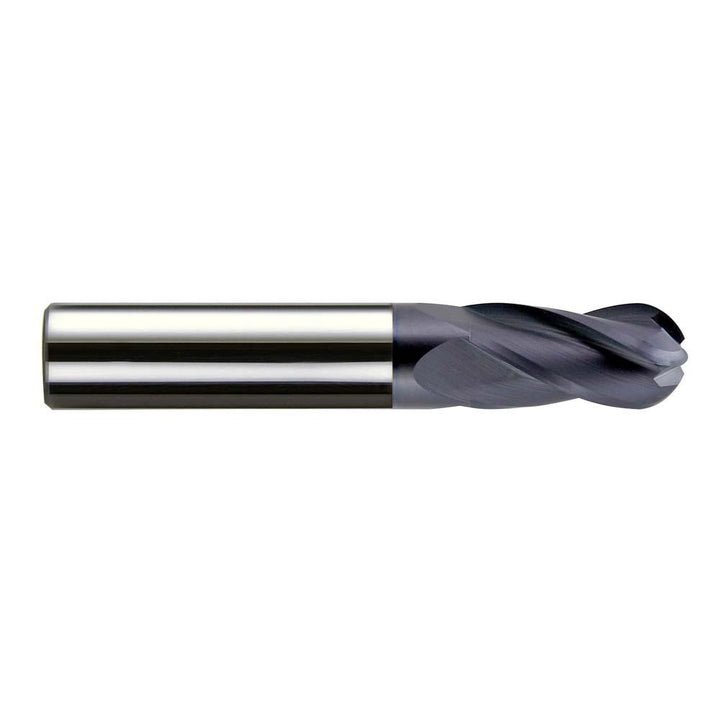 1/8" 4-Flute Solid Carbide Ball End Mill, AlTiN - Melin Tool 54176