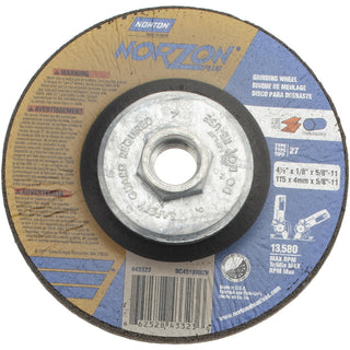 4-1/2 x 1/8" 24-Grit Ceramic Alumina Grinding & Cutoff Wheel - Norton 66252843323
