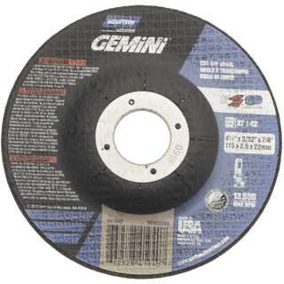 4-1/2 x 3/32" 36-Grit Aluminum Oxide Grinding & Cutoff Wheel - Norton 66252841940