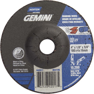 4 x 1/8" 24-Grit Aluminum Oxide Grinding & Cutoff Wheel - Norton 66252842017