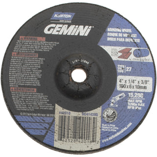 4 x 1/4" 24-Grit Aluminum Oxide Grinding & Cutoff Wheel - Norton 66252842018