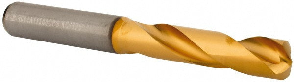 0.4528" Solid Carbide Stub Drill Bit, TiN, 140° point - Kennametal 4150304