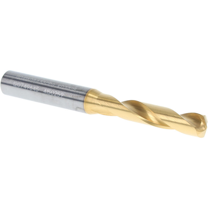 Letter Q Solid Carbide Stub Drill Bit, TiN, 140° point - Kennametal 4150259