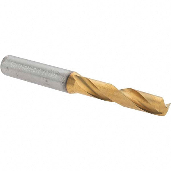 0.3228" Solid Carbide Stub Drill Bit, TiN, 140° point - Kennametal 4150255