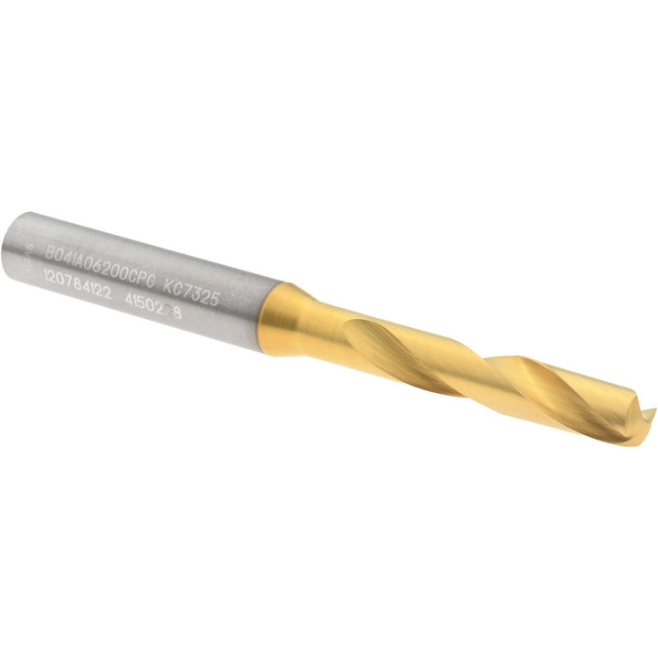 0.2441" Solid Carbide Stub Drill Bit, TiN, 140° point - Kennametal 4150228