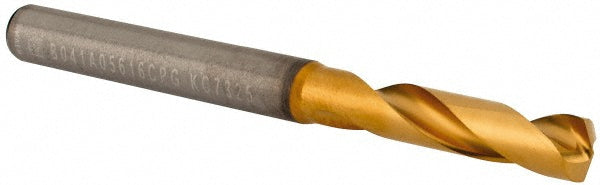 #2 Solid Carbide Stub Drill Bit, TiN, 140° point - Kennametal 4150221