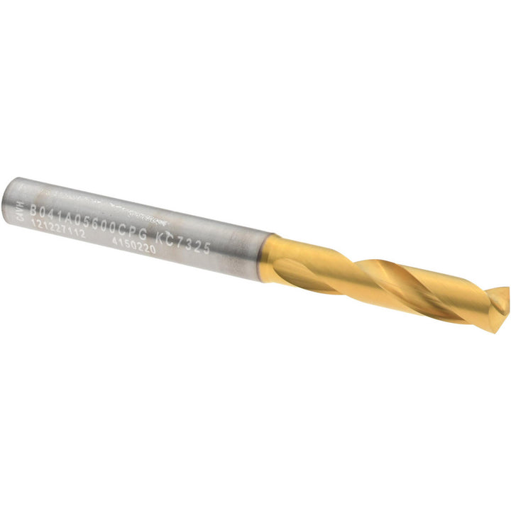 0.2205" Solid Carbide Stub Drill Bit, TiN, 140° point - Kennametal 4150220