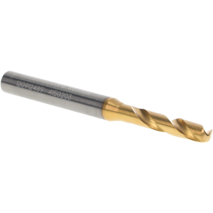 0.1811" Solid Carbide Stub Drill Bit, TiN, 140° point - Kennametal 4150203