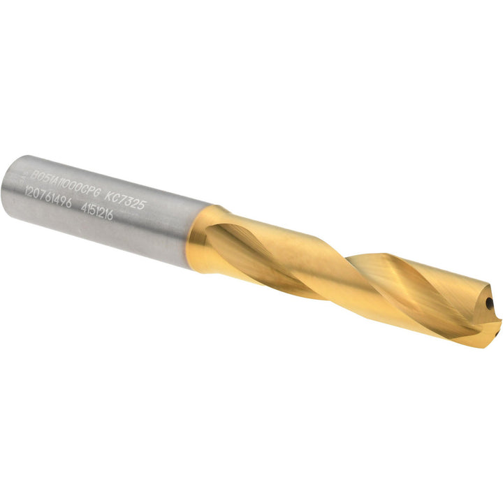 0.4331" Solid Carbide Stub Drill Bit, TiN, 140° point - Kennametal 4151216