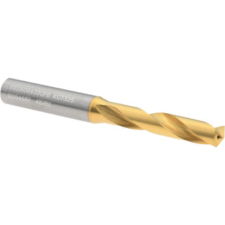 Letter Q Solid Carbide Stub Drill Bit, TiN, 140° point - Kennametal 4151181