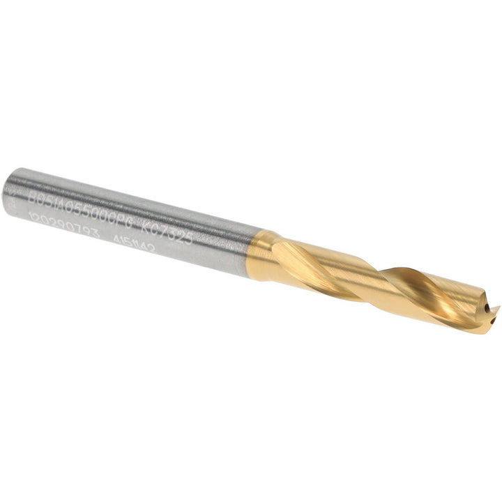 0.2165" Solid Carbide Stub Drill Bit, TiN, 140° point - Kennametal 4151142