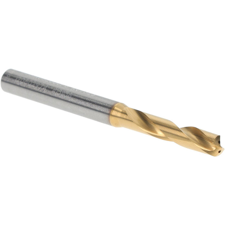 0.2047" Solid Carbide Stub Drill Bit, TiN, 140° point - Kennametal 4151138