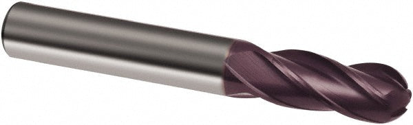 1/16" 4-Flute Solid Carbide Ball End Mill, FIREX - Guhring 9031650015900