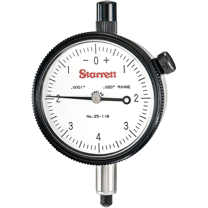 0.0200" Dial Indicator, 0.000100" grad - Starrett 53226