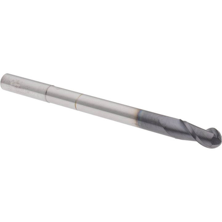 7/16" 2-Flute Solid Carbide Ball End Mill, AlTiN - Accupro 12177194