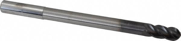 7/16" 4-Flute Solid Carbide Ball End Mill, AlTiN - Accupro 12177178