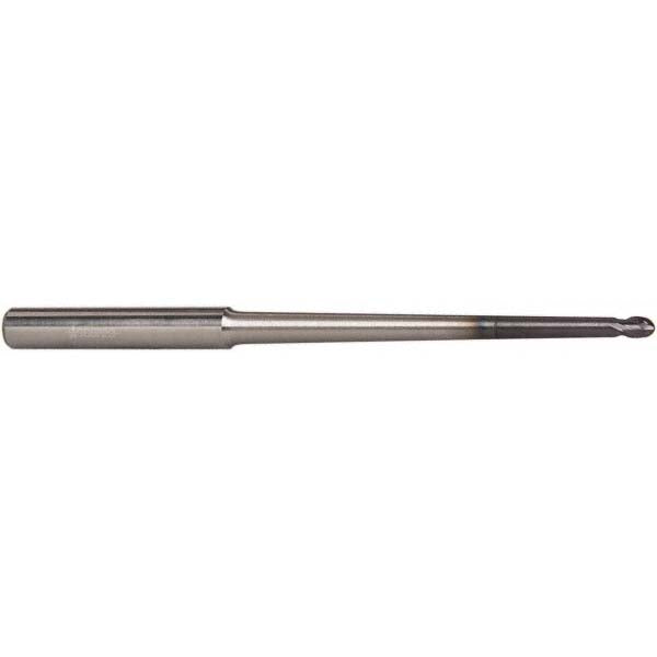 1/8" 2-Flute Solid Carbide Ball End Mill, AlTiN - Accupro 12180934