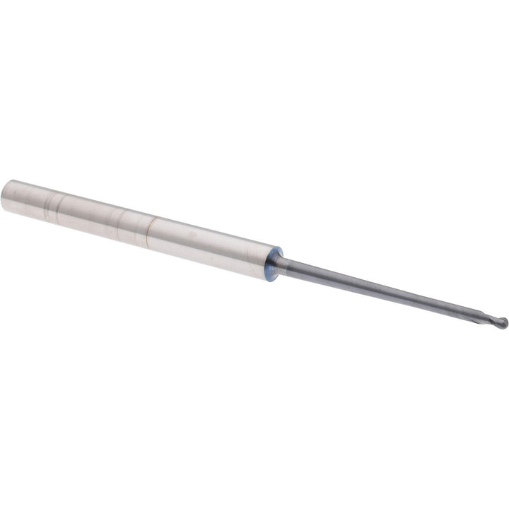 0.0800" 2-Flute Solid Carbide Ball End Mill, AlTiN - Accupro 12180932