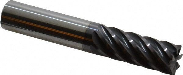 1/2in" 7-Flute Solid Carbide Corner Radius End Mill, AlTiN - Accupro 12178711