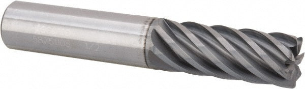 1/2in" 7-Flute Solid Carbide Corner Radius End Mill, nACRo - Accupro 12180849
