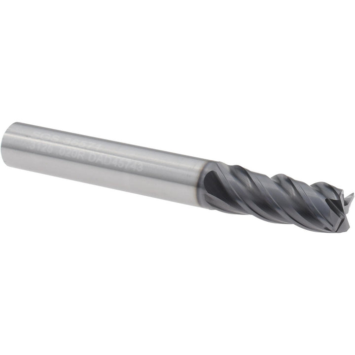 5/16" 4-Flute Solid Carbide Corner Radius End Mill, AlTiN - SGS 36571