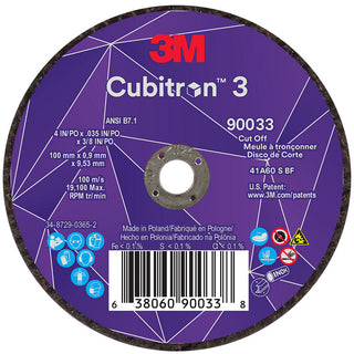 4" 60+-Grit Ceramic Grinding & Cutoff Wheel - 3M 7100303857