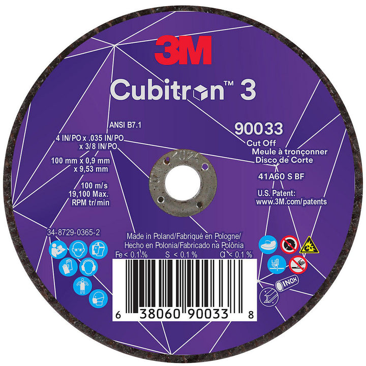 4" 60+-Grit Ceramic Grinding & Cutoff Wheel - 3M 7100303857