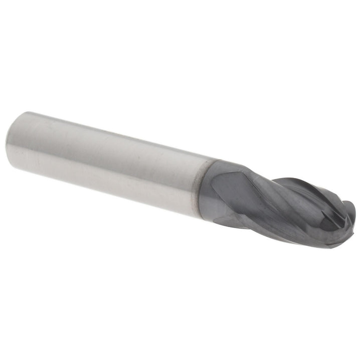 5/16" 4-Flute Solid Carbide Ball End Mill, AlTiN - Hertel EM99924528
