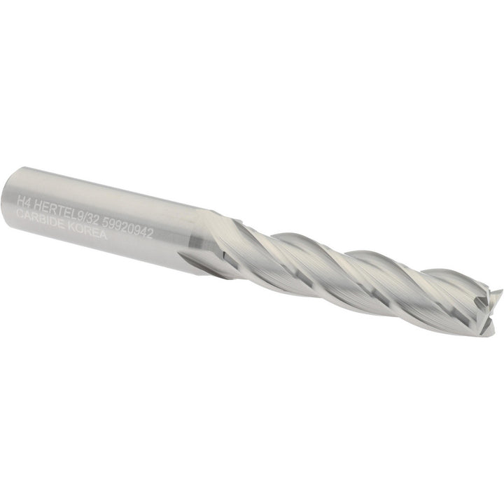 9/32" 4-Flute Solid Carbide Square End Mill - Hertel 750573