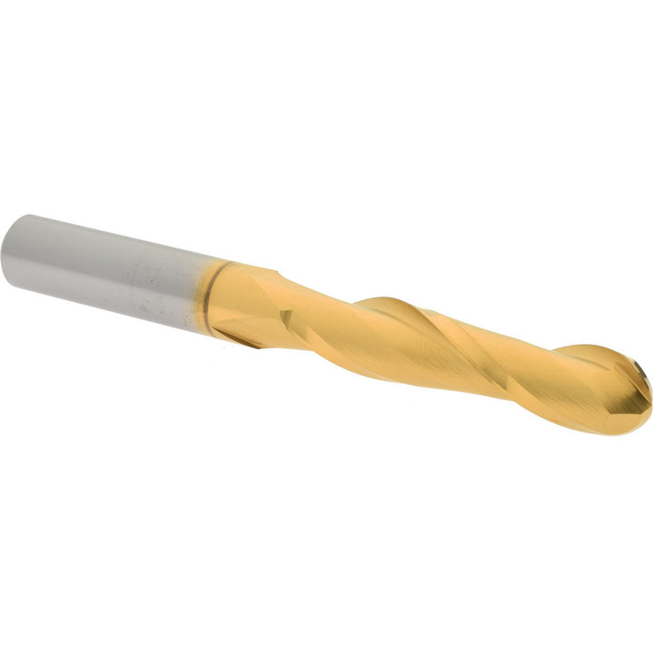 7/16" 4-Flute Solid Carbide Ball End Mill, TiN - Hertel E6014028