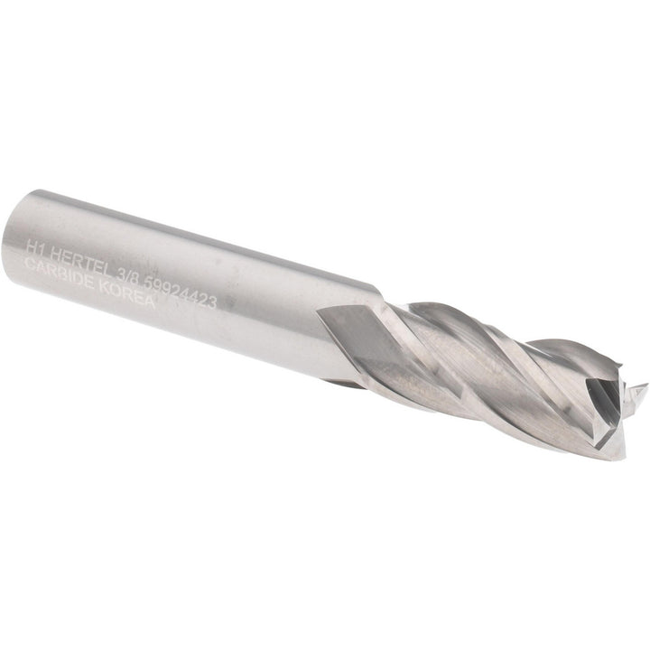 3/8" 4-Flute Solid Carbide Square End Mill - Hertel 750921