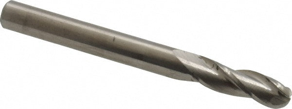1/4" 3-Flute Solid Carbide Ball End Mill - Hertel E599924734