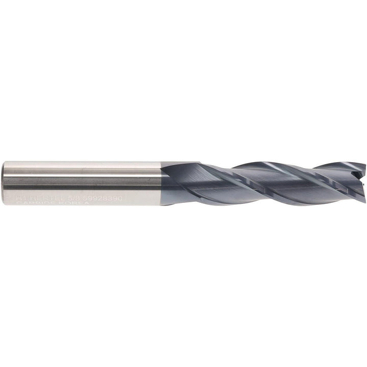 5/8" 3-Flute Solid Carbide Square End Mill, AlTiN - Hertel 750460