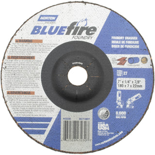 7 x 1/4" 20-Grit Zirconia Alumina; Silicon Carbide Grinding & Cutoff Wheel - Norton 66252843230