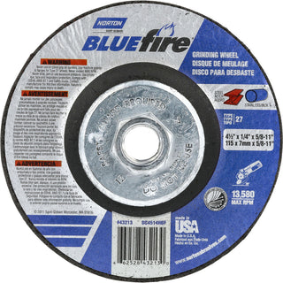 4-1/2 x 1/4" 24-Grit Zirconia Alumina Grinding & Cutoff Wheel - Norton 66252843213
