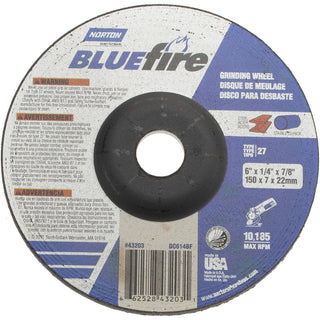 6 x 1/4" 24-Grit Zirconia Alumina Grinding & Cutoff Wheel - Norton 66252843203